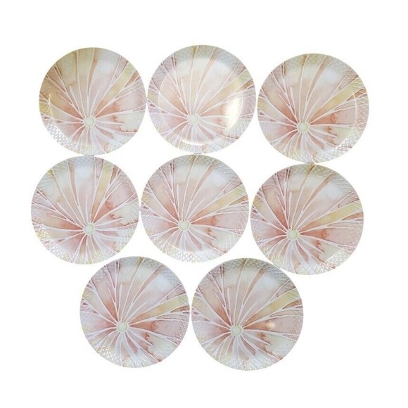 8x Threshold Target Dinner Plates Set Melamine Pink Yellow Summer 2013 Lot - Picture 1 of 5